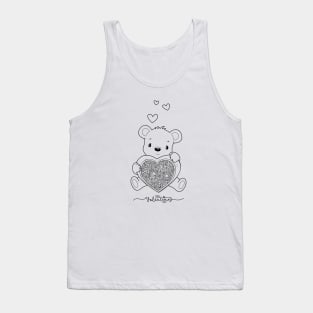 HAPPY VALENTINE´S DAY TEDDY BEAR AND HEARTS Tank Top